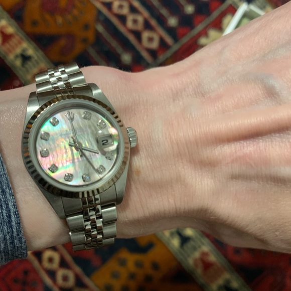 🟥SOLD🟥Rolex DateJust Grey MOP Diamond Markers 26mm - Picture 7 of 14